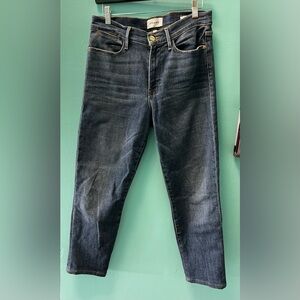 Frame Denim Dark Blue Straight Jeans